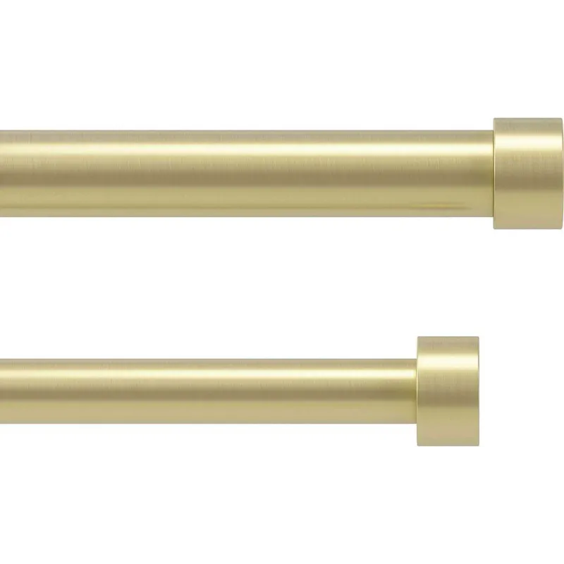 Tringle à rideaux double en acier laiton Cappa