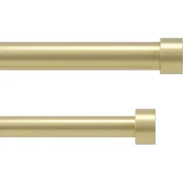Tringle à rideaux double en acier laiton Cappa