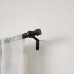 Tringle à rideaux en métal noir mat Cappa