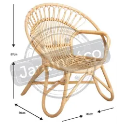 Fauteuil en rotin naturel Tengah
