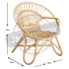 Fauteuil en rotin naturel Tengah