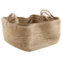 Corbeilles de rangement en jute naturelle (Lot de 3)