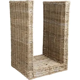 Grand panier à bûches métal et poelet