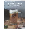 Chope à bière en verre Rugby
