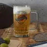 Chope à bière en verre Rugby