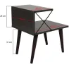 Table de chevet sur 2 niveaux Cross
