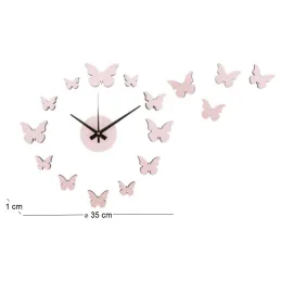 Horloge murale pastel DIY Butterfly
