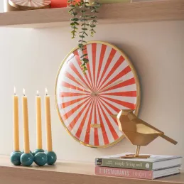 Horloge en métal Candy Swirl Dome