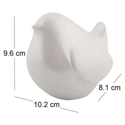 Statue en résine effet métalisé Fat Bird