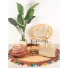 Fauteuil en rotin naturel et métal
