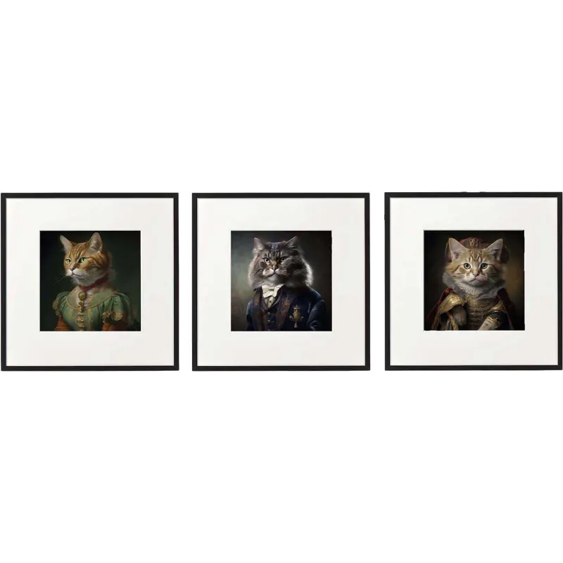 Tableau décoratif Animal head 40 x 40 cm (Lot de 3)