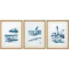 Tableau décoratif Seashore 30 x 40 cm (Lot de 3)