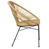 Fauteuil en rotin naturel et métal