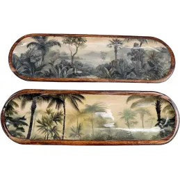 Plateau vide-poche 45 x 13 cm Sepia (Lot de 2)