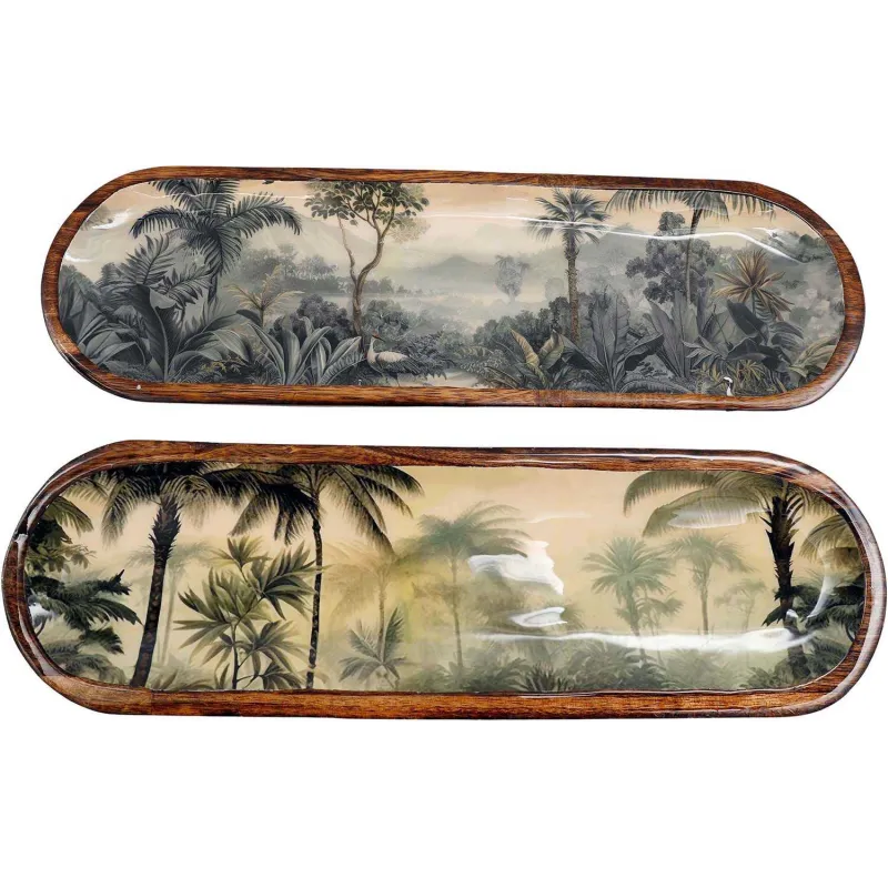 Plateau vide-poche 45 x 13 cm Sepia (Lot de 2)