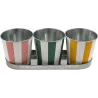 Set de 3 cache-pots en zinc Cabana 12 cm