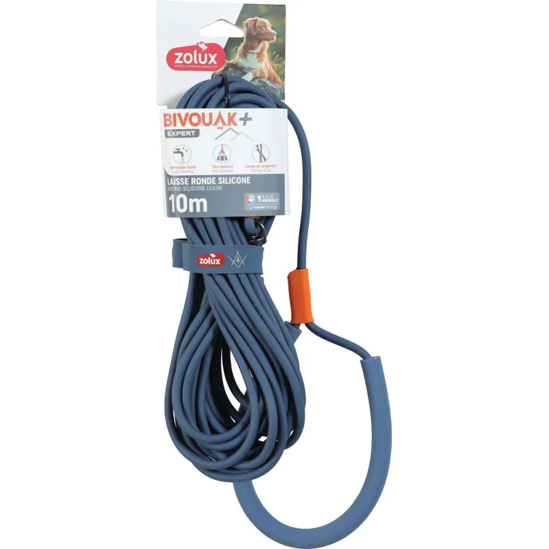 Longe ronde en silicone bleu Bivouak