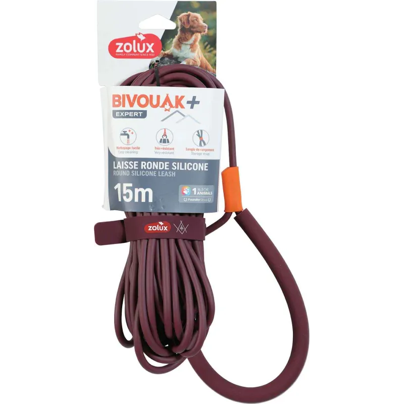 Longe ronde en silicone rouge Bivouak