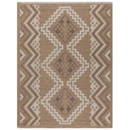 Tapis intérieur extérieur aspect jute marron Tijuana 9054