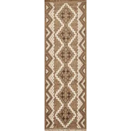 Tapis intérieur extérieur aspect jute marron Tijuana 9054