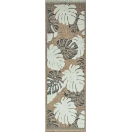 Tapis intérieur extérieur aspect jute noir Tijuana 9062 noir