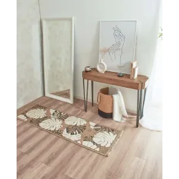Tapis intérieur extérieur aspect jute noir Tijuana 9062 noir