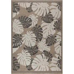 Tapis intérieur extérieur aspect jute noir Tijuana 9062 noir