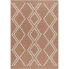 Tapis intérieur extérieur aspect jute terracotta Tijuana 9048
