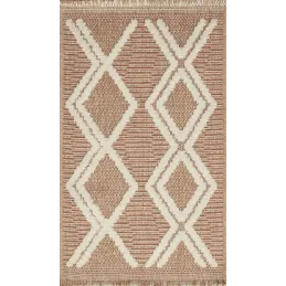 Tapis intérieur extérieur aspect jute terracotta Tijuana 9048