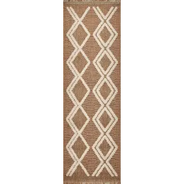 Tapis intérieur extérieur aspect jute terracotta Tijuana 9048