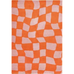 Tapis intérieur à poils longs Swing 383 orange