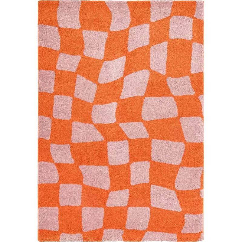 Tapis intérieur à poils longs Swing 383 orange