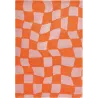 Tapis intérieur à poils longs Swing 383 orange