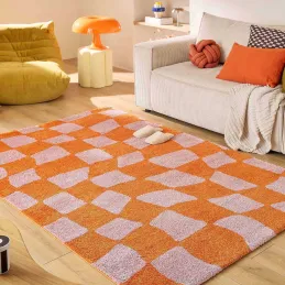 Tapis intérieur à poils longs Swing 383 orange