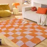 Tapis intérieur à poils longs Swing 383 orange