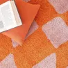 Tapis intérieur à poils longs Swing 383 orange