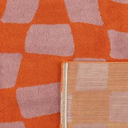 Tapis intérieur à poils longs Swing 383 orange