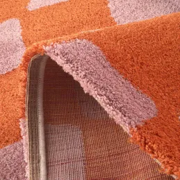 Tapis intérieur à poils longs Swing 383 orange