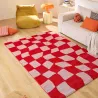 Tapis intérieur à poils longs Swing 383 rouge