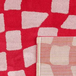 Tapis intérieur à poils longs Swing 383 rouge
