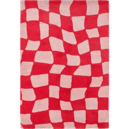 Tapis intérieur à poils longs Swing 383 rouge