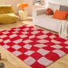 Tapis intérieur à poils longs Swing 383 rouge