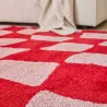 Tapis intérieur à poils longs Swing 383 rouge