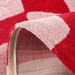 Tapis intérieur à poils longs Swing 383 rouge