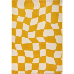 Tapis intérieur à poils longs Swing 383 jaune