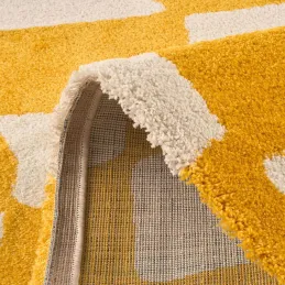 Tapis intérieur à poils longs Swing 383 jaune