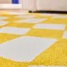Tapis intérieur à poils longs Swing 383 jaune