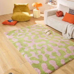 Tapis intérieur à poils longs Swing 384 vert