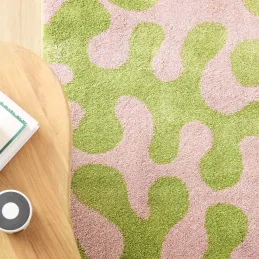 Tapis intérieur à poils longs Swing 384 vert