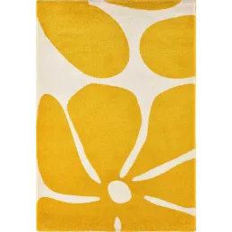 Tapis intérieur à poils longs Swing 385 jaune